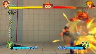 Guia de Super Street Fighter IV 04  Utilizando Ultra Combos iniciando combos e defesa efetiva [upl. by Broadbent440]