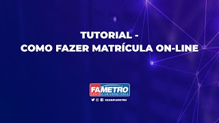 Tutorial Como fazer matrícula online [upl. by Notsag858]