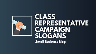 Best Class Representative Campaign Slogans And Sayings [upl. by Ecyak]