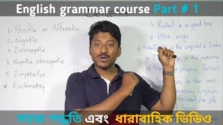 English grammar course  Part 1  Sentence 1 [upl. by Reitman]