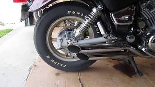 88 Yamaha Virago 1100 Cobra Exhaust [upl. by Roberson130]