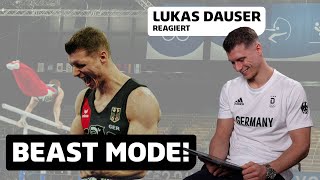 Lukas Dauser reagiert auf OlympiaSilber am Barren  Momente für die Ewigkeit Turnen [upl. by Noteloc]