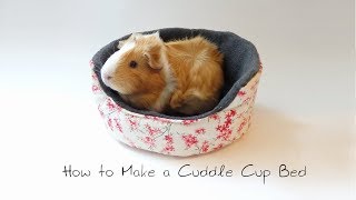 How to Make a Cuddle Cup Bed for Guinea Pigs amp Hedgehogs [upl. by Burns]