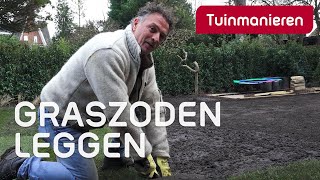 Hoe leg je graszoden  Gazon  Tuinmanieren [upl. by Sopher]