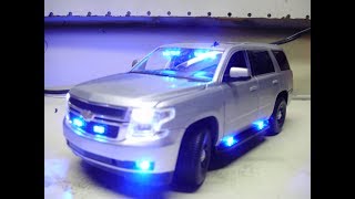 James custom 2015 Chevy Tahoe slicktop PPV diecast police car model with working lights [upl. by Hurless]