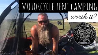 Motorcycle Camping  Sturgis  travel cheap  light  tent camp  adventure  biker style [upl. by Annayar]