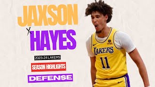 Jaxson Hayes DEFENSE 202324 Lakers Highlights [upl. by Penrose]