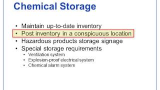 WHMIS 2015  Chemical Storage [upl. by Mundt]