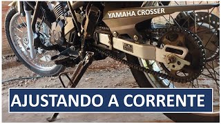 AJUSTANDO A CORRENTE DA CROSSER  Segundo o Manual da YAMAHA [upl. by Akeylah]