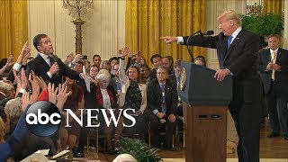 Trump has testy exchange with reporters at White House [upl. by Nader159]