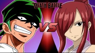 Reaction to Death Battle Zoro vs Erza [upl. by Anyrak]