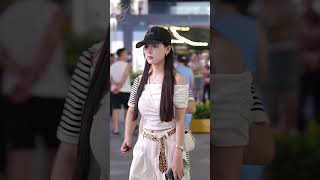 beautiful girl chinese street fashion shorts trending trendingshorts shortvideo beautiful [upl. by Oiramaj]