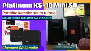 PLATINUM KS10 MINI SD KARAOKE PLAYER SETUP TUTORIAL  PORTABLE VIDEOKE  REVIEW AND SOUND CHECK [upl. by Adena]