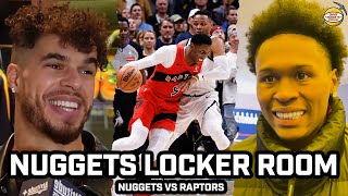 Nuggets Locker Room ALL Thought the Final Shot Was Going in vs Raptors [upl. by Erolyat]