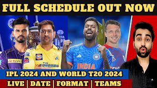 IPL 2024 Start Date😳  T20 World Cup 2024 Full Schedule Time Format and Teams  FIVE SPORTZ [upl. by Crenshaw]