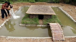 Como fazer uma MINI CASA SUBTERRÂNEA COM PISCINA AO REDOR tecnologias primitivas [upl. by Yrahca]