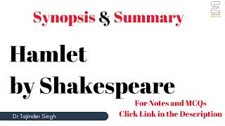 Hamlet  Synopsis  Summary  UGC NTA PGT TGT English [upl. by Enyahs]