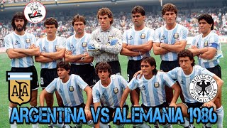 FINAL MÉXICO 86 ARGENTINA CAMPEÓN  ARGENTINA vs ALEMANIA PARTIDO COMPLETO 1986 [upl. by Novehs]