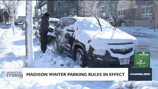 Madisons alternate side parking rules remain in effect amid winter storm [upl. by Yorgen963]