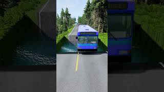 Bus vs huge water pit 6  BeamNG drive beamngdrive carsvsmassivepotholespart2 automobile [upl. by Annoyi]