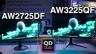 New QD OLED Alienware 32quot 4k 240hz Curved amp 27quot 360hz Flat Unveiled AW3225QF AW2725DF [upl. by Ah954]