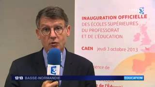 Vincent Peillon lance les écoles supérieures du professorat et de léducation à Caen [upl. by Eduino263]