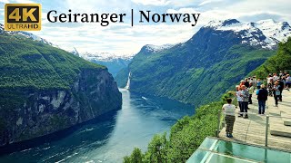 Geiranger Norway 4K Walking Tour June 2023  UNESCO World Heritage Geirangerfjord [upl. by Domingo437]