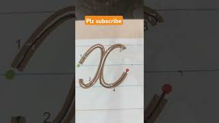 cursive X practicevideo art viral calligraphy trending drawing handwriting yt ytshorts [upl. by Titos]