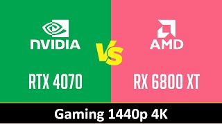 RTX 4070 vs RX 6800 XT [upl. by Nottage]