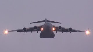 C17 Globemaster Flyby Angel Stadium 2018 [upl. by Turner973]