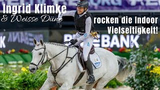 Ingrid Klimke amp Weiss Düne  💪🏼 rocken die Indoor Vielseitigkeit  Stuttgart German Masters [upl. by Ivad29]