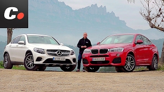 BMW X4 SUV vs MercedesBenz GLC Coupé  Comparativa  Prueba  Review en español  Cochesnet [upl. by Anaylil782]