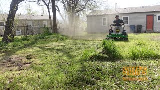 THERAPEUTIC Tall Grass Mow  1st MOWING 2024  42quot John Deere Z315E [upl. by Koblas]