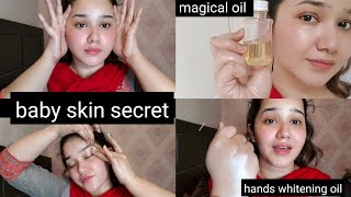 home made magical oil  hands whitening serum  remove dark circles wrinkles smooth glowy baby skin [upl. by Mihalco]