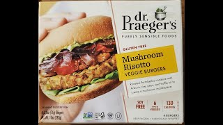 Dr Praegers Purely Sensible Foods Gluten Free Mushroom Risotto Veggie Burgers Review [upl. by Judith]