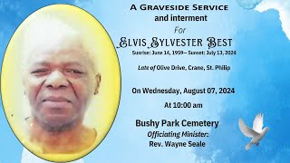 Live stream of Graveside funeral service for Elvis Sylvester Best [upl. by Corkhill]