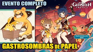 Gastrosombras de papel EVENTO COMPLETO 99 ｜ Guoba ｜ Rito de la Linterna ｜ Evento de Genshin Impact [upl. by Ordep]