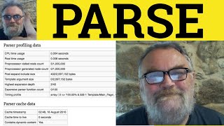 🔵 Parse Meaning  Parse Defined  Parse Examples  Parse Explained [upl. by Anha]