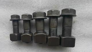 YSPARTS 129 grade heat treatment excavator bulldozer track bolt nut track shoe bolts for all sizes [upl. by Jessy]