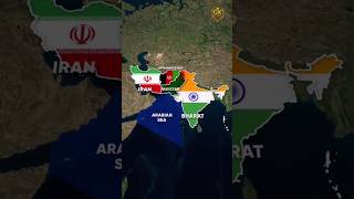 India vs Pakistan Map Through Animation  World Geography map geography upsc [upl. by Wilkey]