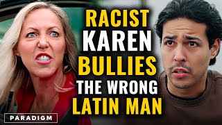 Racist Karen Calls The Cops On The Wrong Latin Man [upl. by Ylrebmik]