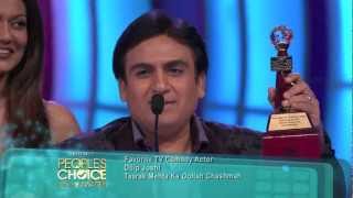 Dilip Joshi wins Favorite TV Comedy Actor at Peoples Choice Awards 2012 HD [upl. by Adaha]