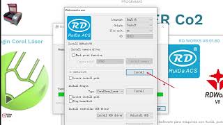 RDWorksInstalación Láser Co2 2022 [upl. by Ondrej]