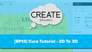 EP13 Cura Tutorial  2D To 3D [upl. by Berky]