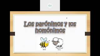 PARÓNIMOS Y HOMÓNIMOS [upl. by Ainoda]