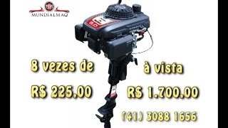 Motor de Popa Lambari 6HP e 4 tempos na wwwmundialmaqcombr [upl. by Lalage]