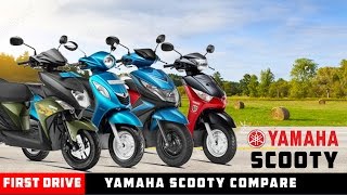 Yamaha Fascino vs Alpha vs Ray Z vs Ray ZRScooty CompareFirst Drive [upl. by Duval785]