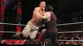 John Cena vs Kane Raw June 2 2014 [upl. by Oilenroc]