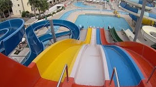 Multi Water Slide at Anastasia Aquamania Waterpark [upl. by Ehtyde208]