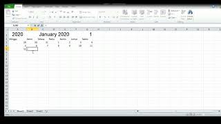 Cara Membuat Kalender di Microsoft Excel Tugas DTI [upl. by Ahsiuqram72]